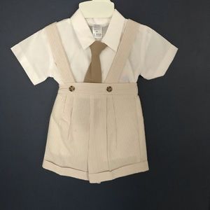 COPY - Seersucker Short Set with Suspenders